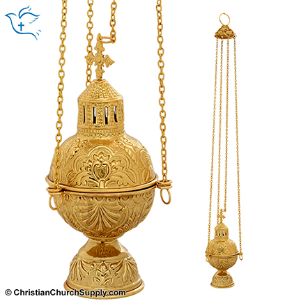 Brass Orthodox Censor without Bells